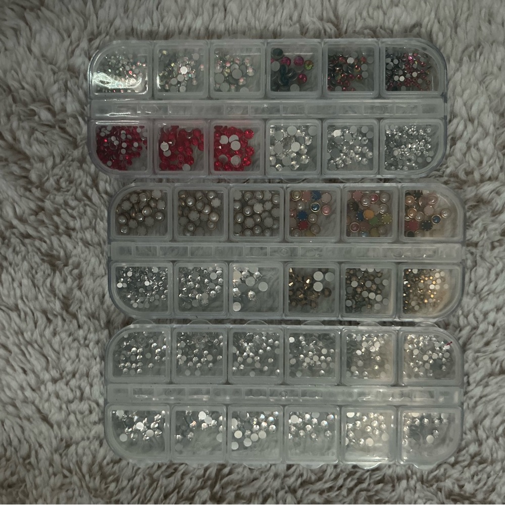 Nail gems/ diamonds and butterflies